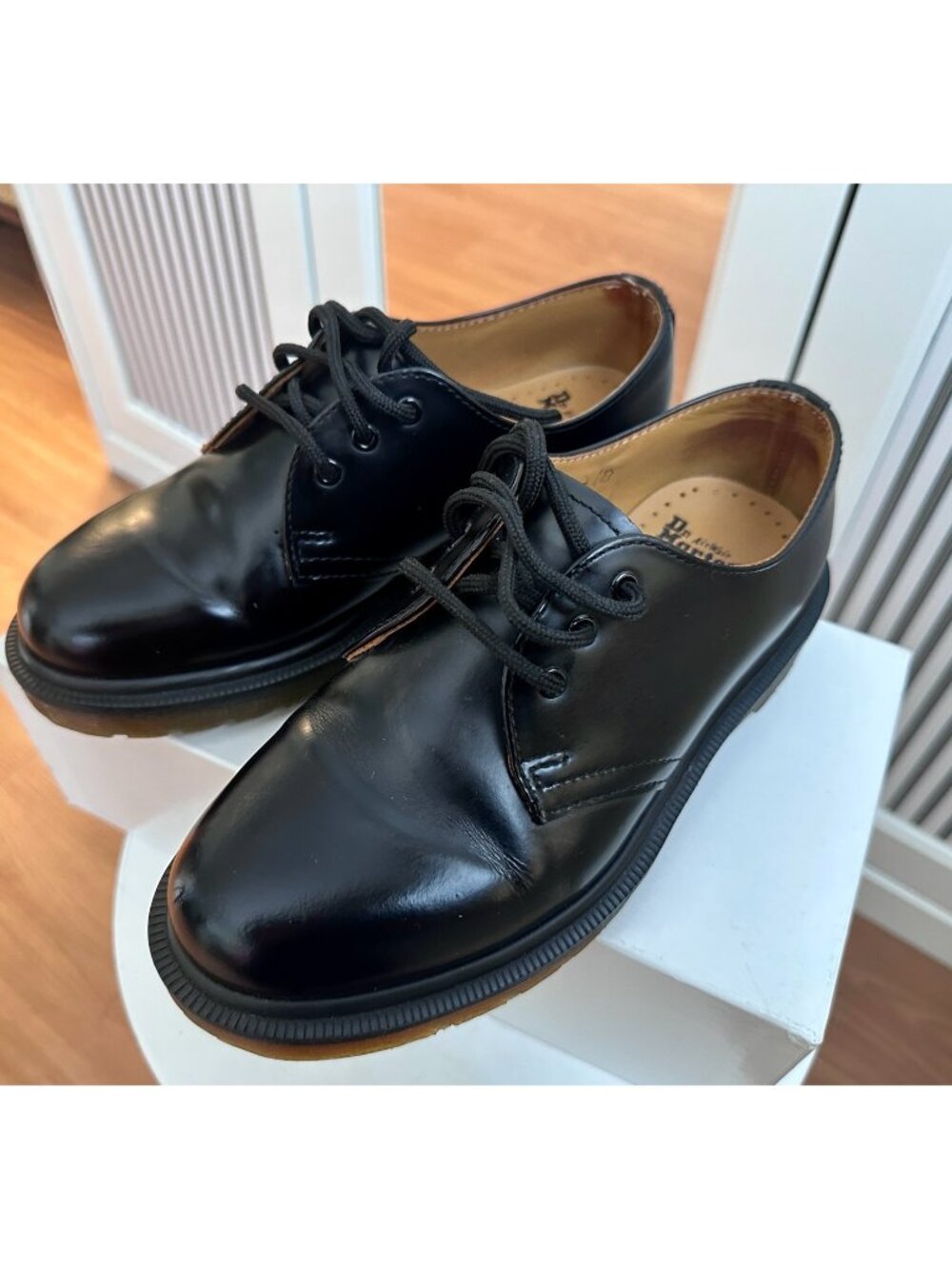 Dr. Martens 1461 PW Shoes Classic 3 Eye Lace Up Unisex - Black Smooth